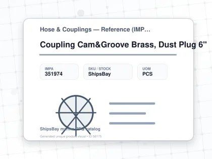 Coupling Cam&Groove Brass, Dust Plug 6" - Hose & Couplings — Reference (IMPA) - IMPA 351974 - UOM PCS