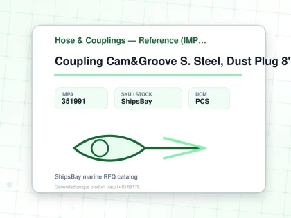 Coupling Cam&Groove S. Steel, Dust Plug 8" - Hose & Couplings — Reference (IMPA) - IMPA 351991 - UOM PCS