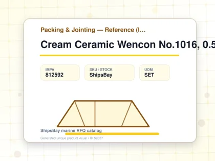 Cream Ceramic Wencon No.1016, 0.5Kg - Packing & Jointing — Reference (IMPA) - IMPA 812592 - UOM SET