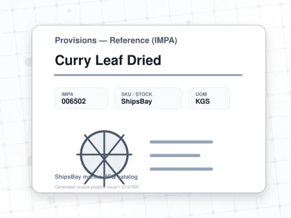 Curry Leaf Dried - Provisions — Reference (IMPA) - IMPA 006502 - UOM KGS