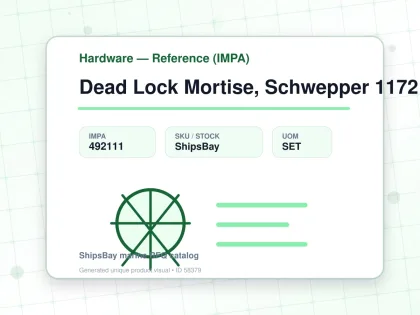 Dead Lock Mortise, Schwepper 1172 - Hardware — Reference (IMPA) - IMPA 492111 - UOM SET