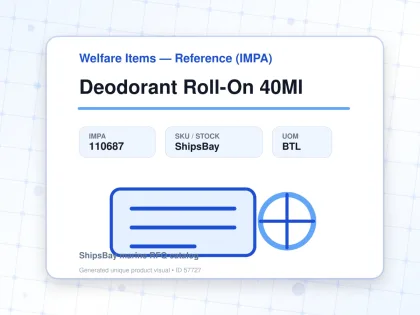 Deodorant Roll-On 40Ml - Welfare Items — Reference (IMPA) - IMPA 110687 - UOM BTL