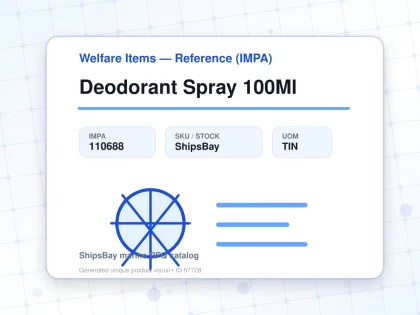 Deodorant Spray 100Ml - Welfare Items — Reference (IMPA) - IMPA 110688 - UOM TIN