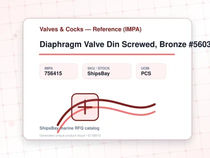 Diaphragm Valve Din Screwed, Bronze #5603 1-1/4" - Valves & Cocks — Reference (IMPA) - IMPA 756415 - UOM PCS