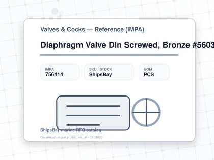 Diaphragm Valve Din Screwed, Bronze #5603 1" - Valves & Cocks — Reference (IMPA) - IMPA 756414 - UOM PCS