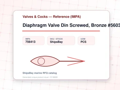 Diaphragm Valve Din Screwed, Bronze #5603 3/4" - Valves & Cocks — Reference (IMPA) - IMPA 756413 - UOM PCS