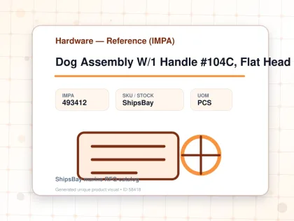 Dog Assembly W/1 Handle #104C, Flat Head Shaft Distance 153Mm - Hardware — Reference (IMPA) - IMPA 493412 - UOM PCS