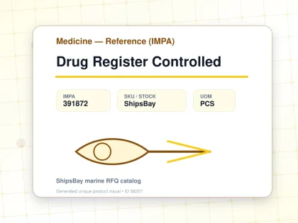 Drug Register Controlled - Medicine — Reference (IMPA) - IMPA 391872 - UOM PCS