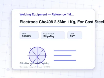 Electrode Chc408 2.5Mm 1Kg, For Cast Steel - Welding Equipment — Reference (IMPA) - IMPA 851625 - UOM PKT