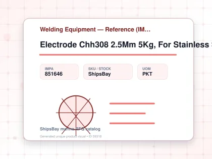 Electrode Chh308 2.5Mm 5Kg, For Stainless Steel - Welding Equipment — Reference (IMPA) - IMPA 851646 - UOM PKT