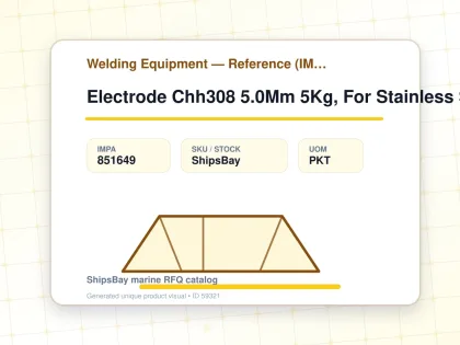 Electrode Chh308 5.0Mm 5Kg, For Stainless Steel - Welding Equipment — Reference (IMPA) - IMPA 851649 - UOM PKT