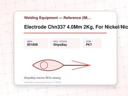 Electrode Chn337 4.0Mm 2Kg, For Nickel/Nickel-Alloy Steel - Welding Equipment — Reference (IMPA) - IMPA 851656 - UOM PKT