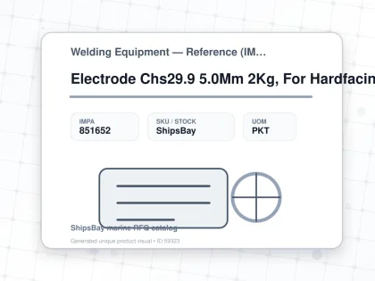 Electrode Chs29.9 5.0Mm 2Kg, For Hardfacing - Welding Equipment — Reference (IMPA) - IMPA 851652 - UOM PKT