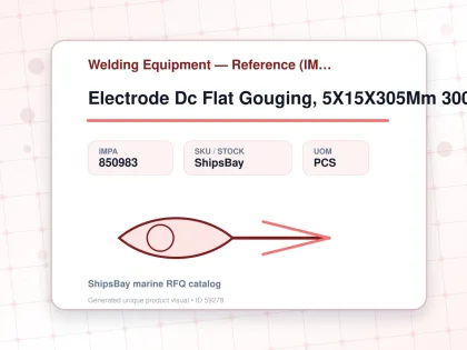Electrode Dc Flat Gouging, 5X15X305Mm 300-400Amp - Welding Equipment — Reference (IMPA) - IMPA 850983 - UOM PCS