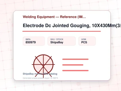 Electrode Dc Jointed Gouging, 10X430Mm(3/8"X17") 550Amp - Welding Equipment — Reference (IMPA) - IMPA 850979 - UOM PCS