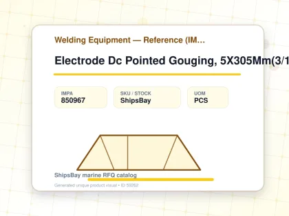 Electrode Dc Pointed Gouging, 5X305Mm(3/16"X12") 200-250Amp - Welding Equipment — Reference (IMPA) - IMPA 850967 - UOM PCS
