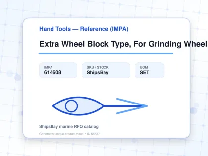 Extra Wheel Block Type, For Grinding Wheel Dresser - Hand Tools — Reference (IMPA) - IMPA 614608 - UOM SET