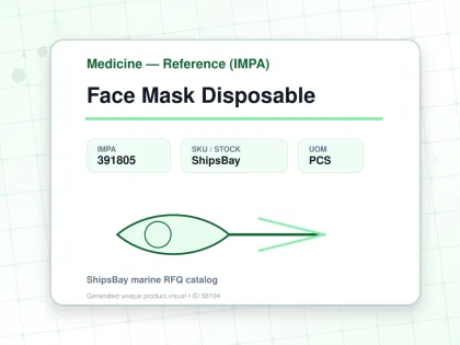 Face Mask Disposable - Medicine — Reference (IMPA) - IMPA 391805 - UOM PCS