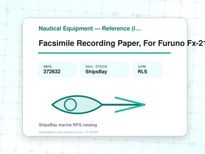 Facsimile Recording Paper, For Furuno Fx-215 - Nautical Equipment — Reference (IMPA) - IMPA 372632 - UOM RLS