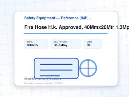 Fire Hose H.k. Approved, 40Mmx20Mtr 1.3Mpa - Safety Equipment — Reference (IMPA) - IMPA 330735 - UOM CL