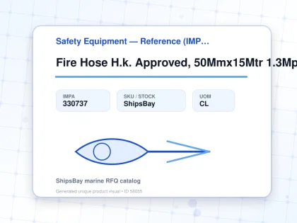 Fire Hose H.k. Approved, 50Mmx15Mtr 1.3Mpa - Safety Equipment — Reference (IMPA) - IMPA 330737 - UOM CL