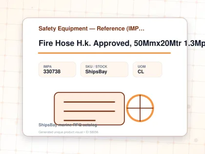 Fire Hose H.k. Approved, 50Mmx20Mtr 1.3Mpa - Safety Equipment — Reference (IMPA) - IMPA 330738 - UOM CL