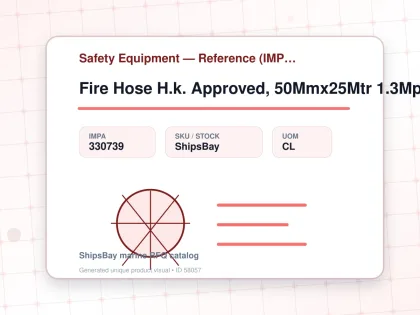 Fire Hose H.k. Approved, 50Mmx25Mtr 1.3Mpa - Safety Equipment — Reference (IMPA) - IMPA 330739 - UOM CL