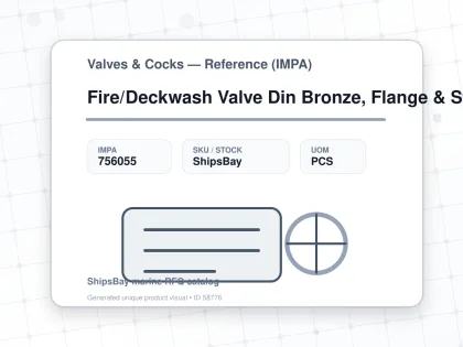 Fire/Deckwash Valve Din Bronze, Flange & Storz Angle #912 40Mm - Valves & Cocks — Reference (IMPA) - IMPA 756055 - UOM PCS