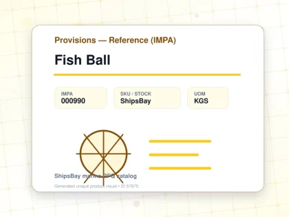 Fish Ball - Provisions — Reference (IMPA) - IMPA 000990 - UOM KGS