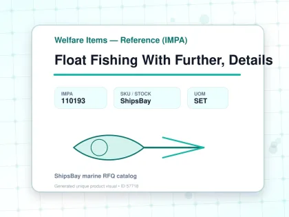 Float Fishing With Further, Details - Welfare Items — Reference (IMPA) - IMPA 110193 - UOM SET