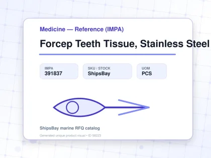 Forcep Teeth Tissue, Stainless Steel - Medicine — Reference (IMPA) - IMPA 391837 - UOM PCS
