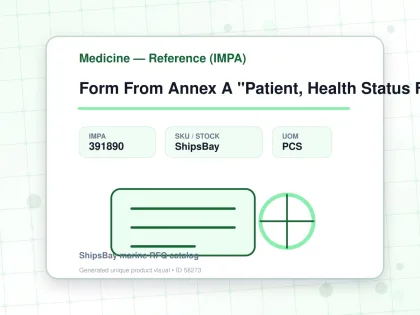 Form From Annex A "Patient, Health Status Form" - Medicine — Reference (IMPA) - IMPA 391890 - UOM PCS
