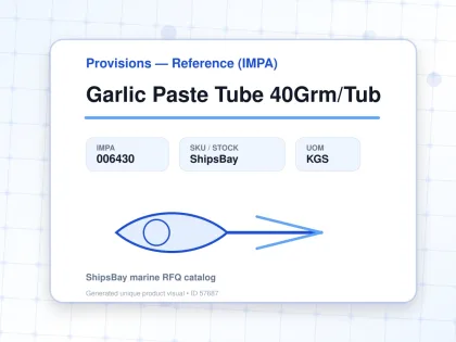 Garlic Paste Tube 40Grm/Tub - Provisions — Reference (IMPA) - IMPA 006430 - UOM KGS