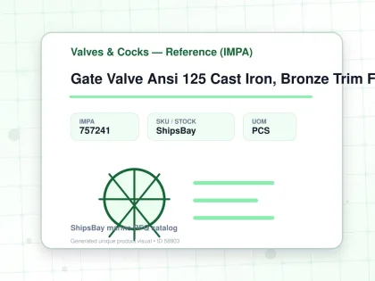 Gate Valve Ansi 125 Cast Iron, Bronze Trim Flanged #1800 2" - Valves & Cocks — Reference (IMPA) - IMPA 757241 - UOM PCS