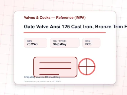 Gate Valve Ansi 125 Cast Iron, Bronze Trim Flanged #1800 3" - Valves & Cocks — Reference (IMPA) - IMPA 757243 - UOM PCS