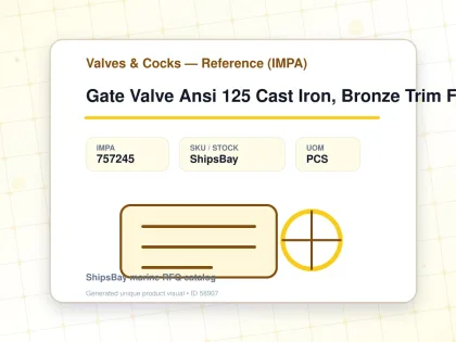 Gate Valve Ansi 125 Cast Iron, Bronze Trim Flanged #1800 6" - Valves & Cocks — Reference (IMPA) - IMPA 757245 - UOM PCS