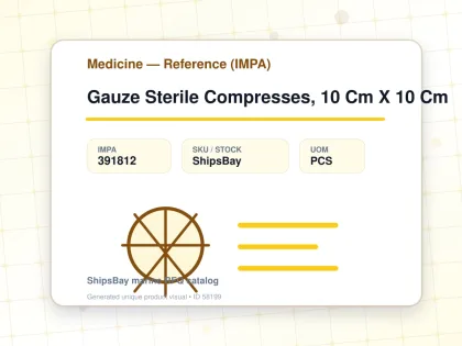 Gauze Sterile Compresses, 10 Cm X 10 Cm - Medicine — Reference (IMPA) - IMPA 391812 - UOM PCS