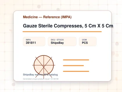 Gauze Sterile Compresses, 5 Cm X 5 Cm - Medicine — Reference (IMPA) - IMPA 391811 - UOM PCS