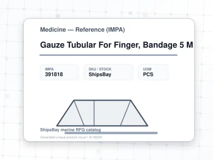 Gauze Tubular For Finger, Bandage 5 M - Medicine — Reference (IMPA) - IMPA 391818 - UOM PCS