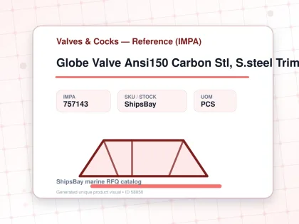 Globe Valve Ansi150 Carbon Stl, S.steel Trim Flanged #1820 4" - Valves & Cocks — Reference (IMPA) - IMPA 757143 - UOM PCS