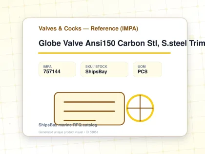 Globe Valve Ansi150 Carbon Stl, S.steel Trim Flanged #1820 6" - Valves & Cocks — Reference (IMPA) - IMPA 757144 - UOM PCS