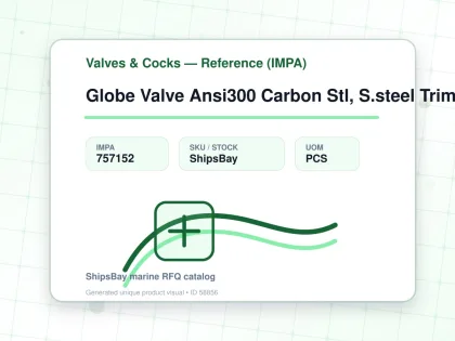 Globe Valve Ansi300 Carbon Stl, S.steel Trim Flanged #1821 3" - Valves & Cocks — Reference (IMPA) - IMPA 757152 - UOM PCS