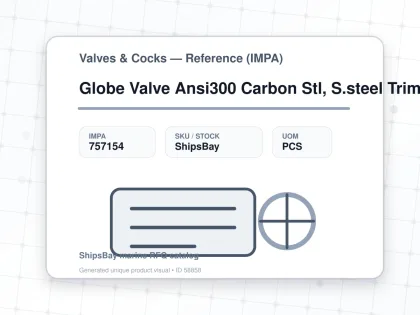 Globe Valve Ansi300 Carbon Stl, S.steel Trim Flanged #1821 6" - Valves & Cocks — Reference (IMPA) - IMPA 757154 - UOM PCS