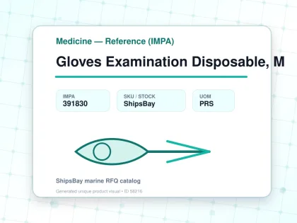 Gloves Examination Disposable, M - Medicine — Reference (IMPA) - IMPA 391830 - UOM PRS