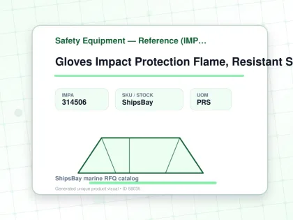 Gloves Impact Protection Flame, Resistant Size L - Safety Equipment — Reference (IMPA) - IMPA 314506 - UOM PRS