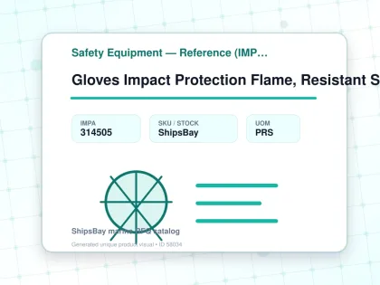 Gloves Impact Protection Flame, Resistant Size M - Safety Equipment — Reference (IMPA) - IMPA 314505 - UOM PRS