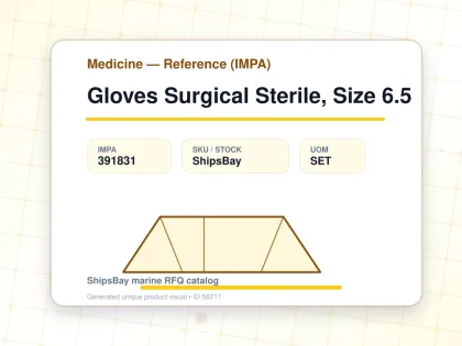 Gloves Surgical Sterile, Size 6.5 - Medicine — Reference (IMPA) - IMPA 391831 - UOM SET
