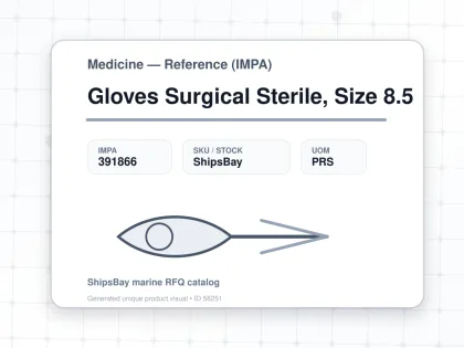 Gloves Surgical Sterile, Size 8.5 - Medicine — Reference (IMPA) - IMPA 391866 - UOM PRS