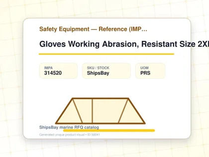 Gloves Working Abrasion, Resistant Size 2Xl (Eu11) - Safety Equipment — Reference (IMPA) - IMPA 314520 - UOM PRS