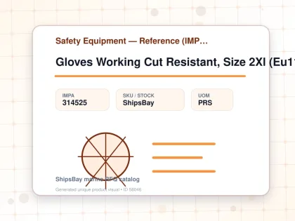 Gloves Working Cut Resistant, Size 2Xl (Eu11) - Safety Equipment — Reference (IMPA) - IMPA 314525 - UOM PRS